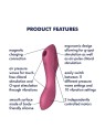 Vibratore d'aria Satisfyer Curvy Trinity 3, rosso. Massimo piacere