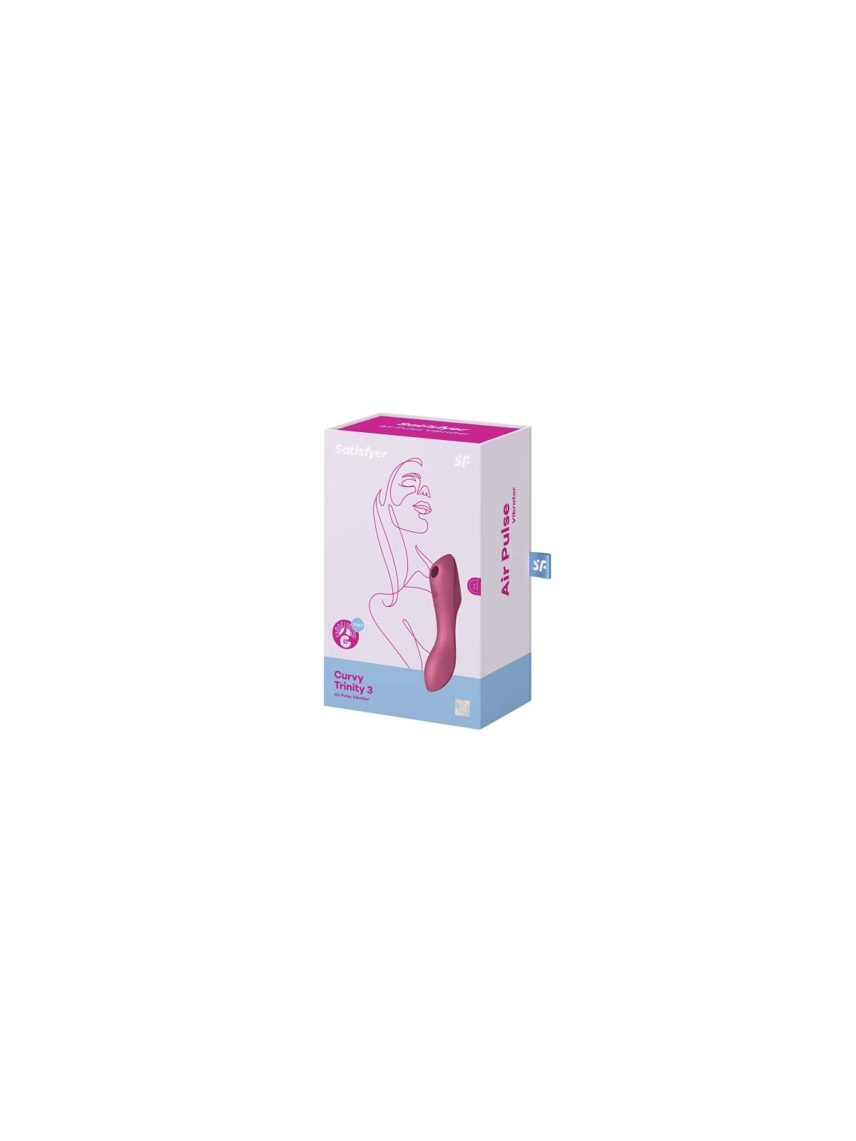 Vibratore d'aria Satisfyer Curvy Trinity 3, rosso. Massimo piacere