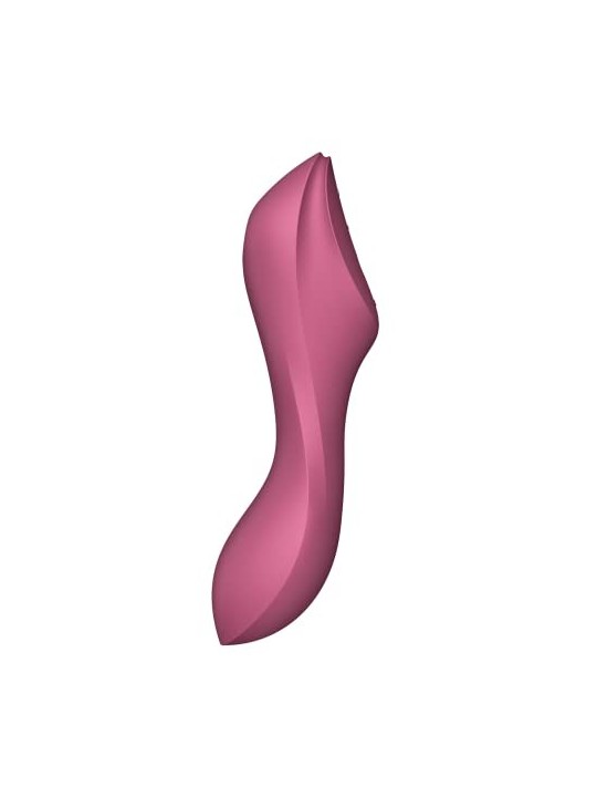 Vibratore d'aria Satisfyer Curvy Trinity 3, rosso. Massimo piacere
