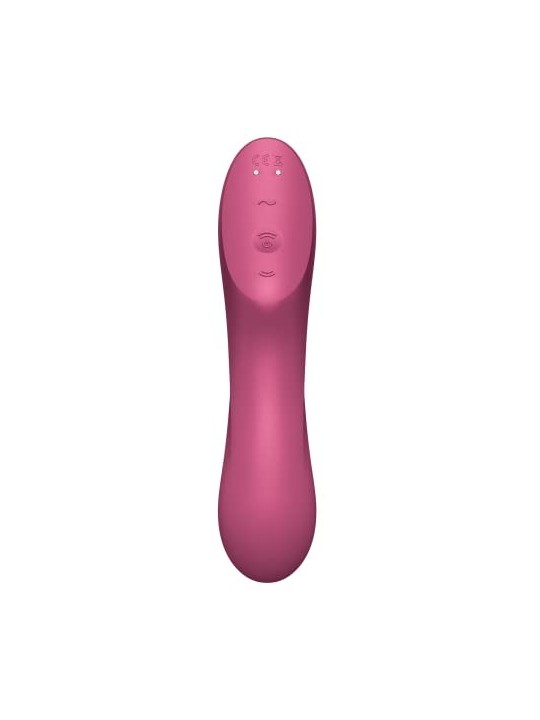 Vibratore d'aria Satisfyer Curvy Trinity 3, rosso. Massimo piacere