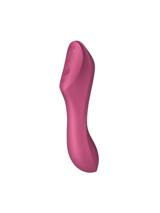 Vibratore d'aria Satisfyer Curvy Trinity 3, rosso. Massimo piacere