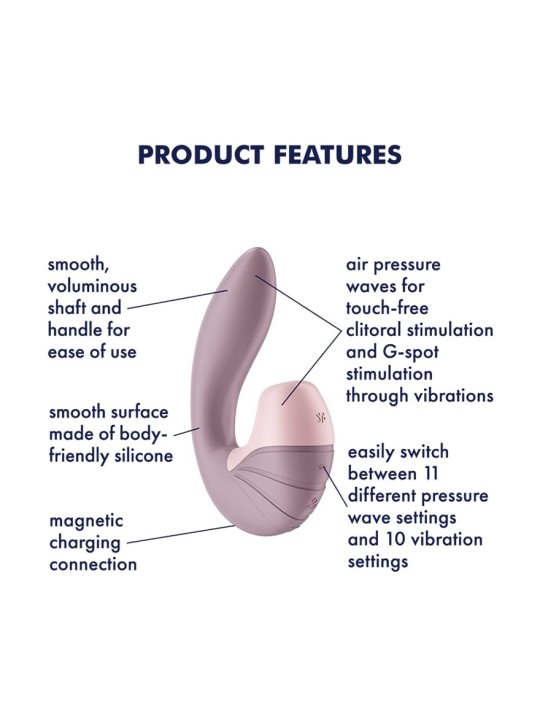 SATISFYER SUPERNOVA STIMOLATORE DI IMPULSI AEREO VECCHIA ROSA 1UN