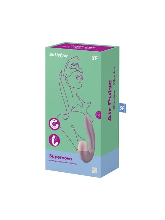 SATISFYER SUPERNOVA STIMOLATORE DI IMPULSI AEREO VECCHIA ROSA 1UN