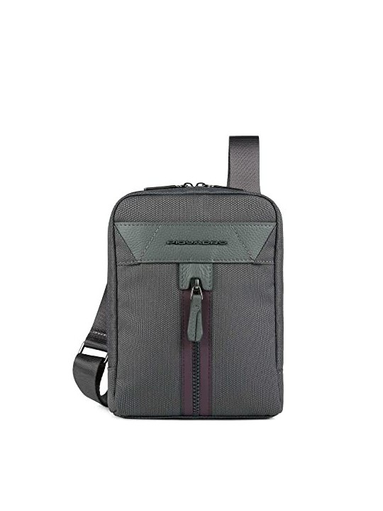 Borsa a Tracolla Piquadro Trakai Verde 16x22x4 cm Uomo