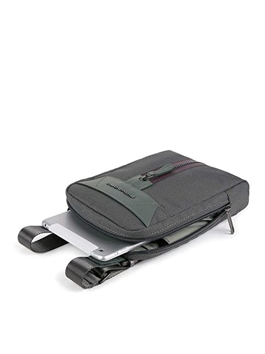 Borsa a Tracolla Piquadro Trakai Verde 16x22x4 cm Uomo
