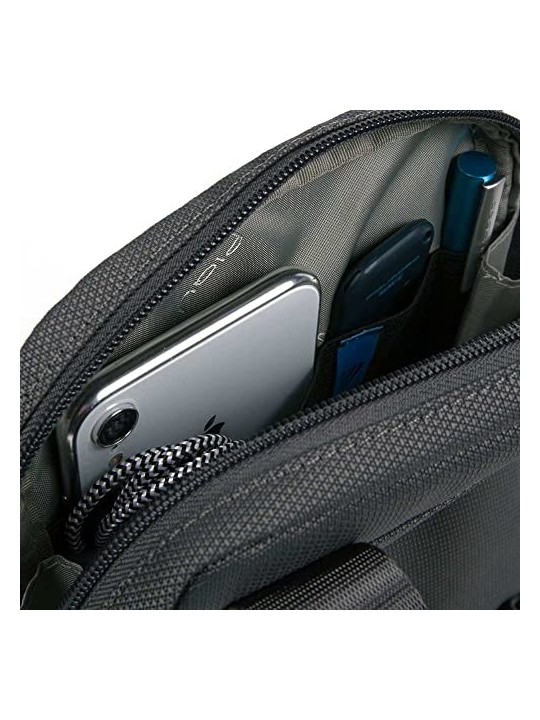 Borsa a Tracolla Piquadro Trakai Verde 16x22x4 cm Uomo