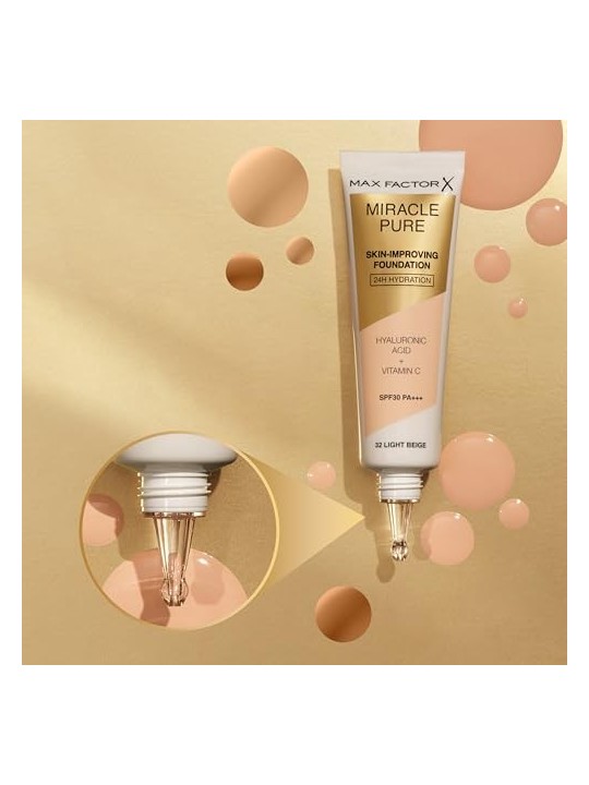 Max Factor Miracle Pure Fondotinta SPF30 30 ml 82 Deep Bronze