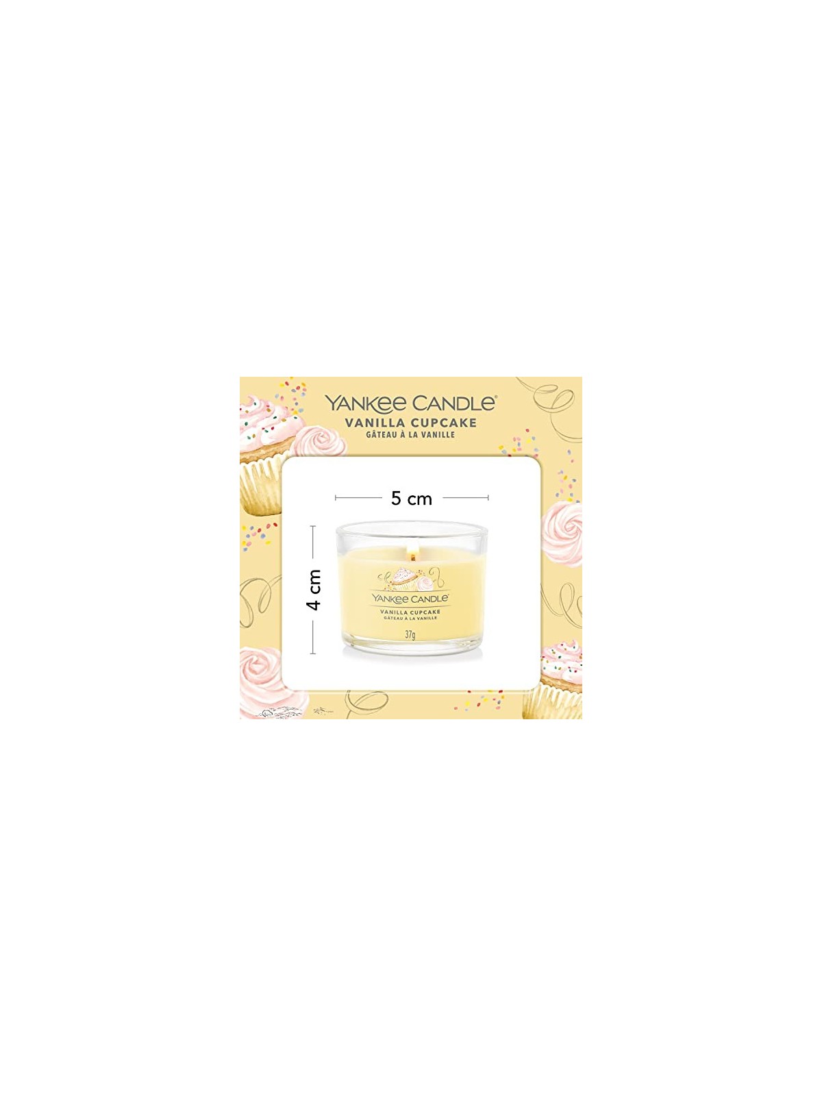 Yankee Candle Candela Votiva Vanilla Cupcake in Vetro Unisex 370g