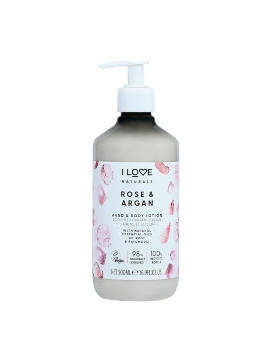 Crema per Mani e Corpo Rosa Argan Latte idratante 500ml Donna