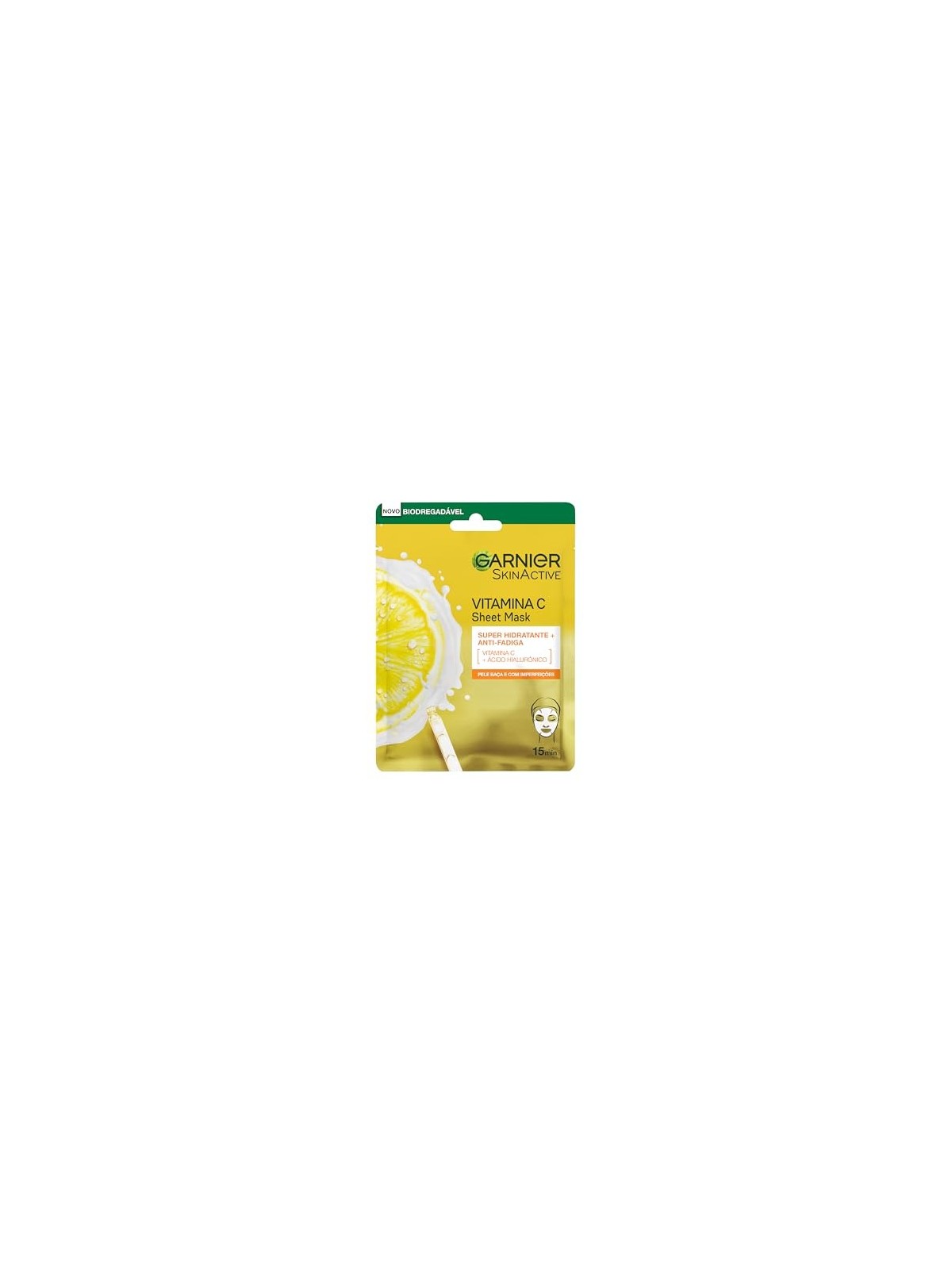 Maschera viso in tessuto con vitamina C