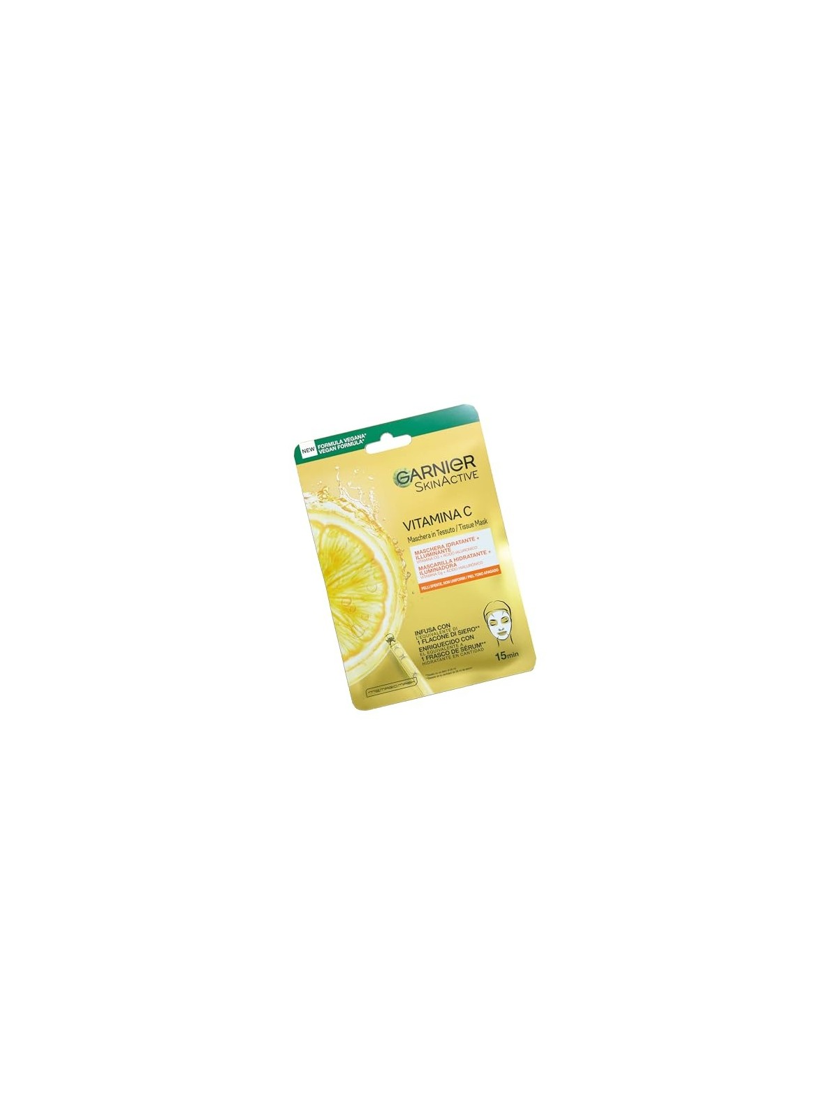 Maschera viso in tessuto con vitamina C