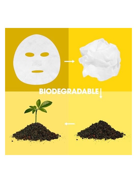 Maschera viso in tessuto con vitamina C