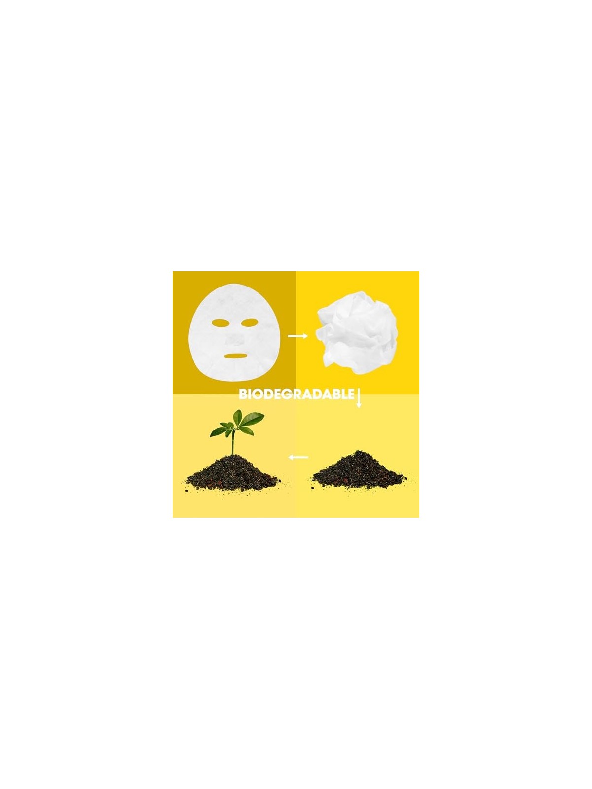 Maschera viso in tessuto con vitamina C