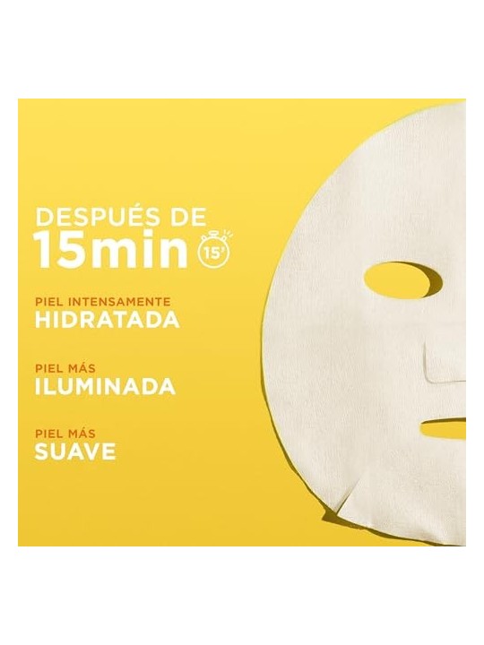 Maschera viso in tessuto con vitamina C
