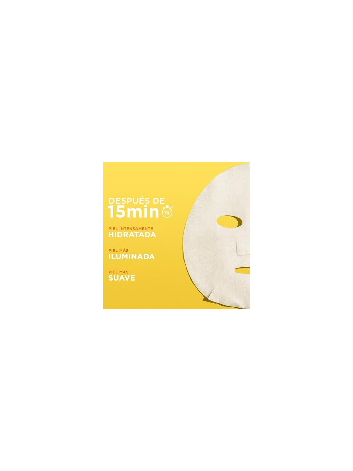 Maschera viso in tessuto con vitamina C