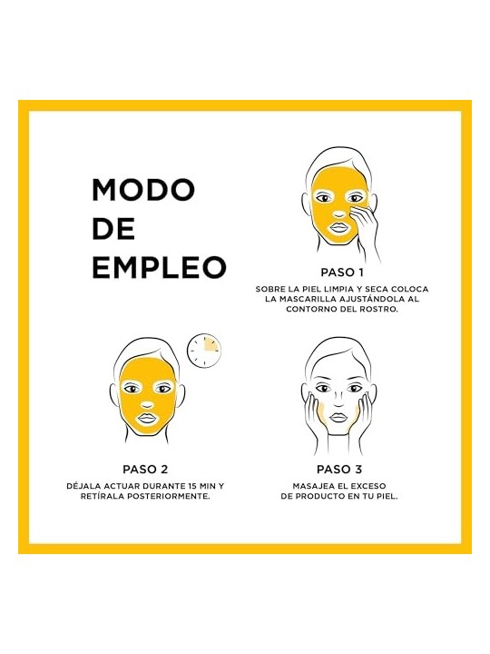 Maschera viso in tessuto con vitamina C