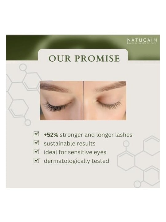 Natucain Lash Serum Siero attivo per la crescita delle ciglia donna 4ml