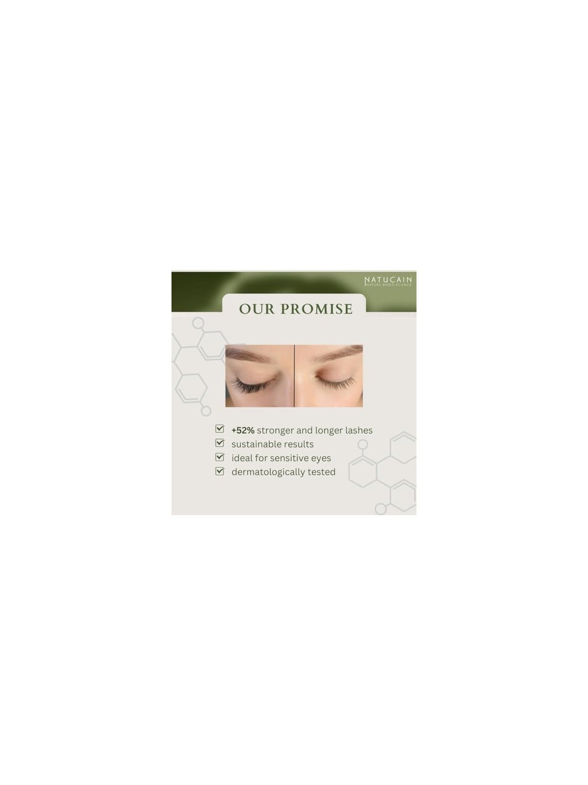 Natucain Lash Serum Siero attivo per la crescita delle ciglia donna 4ml