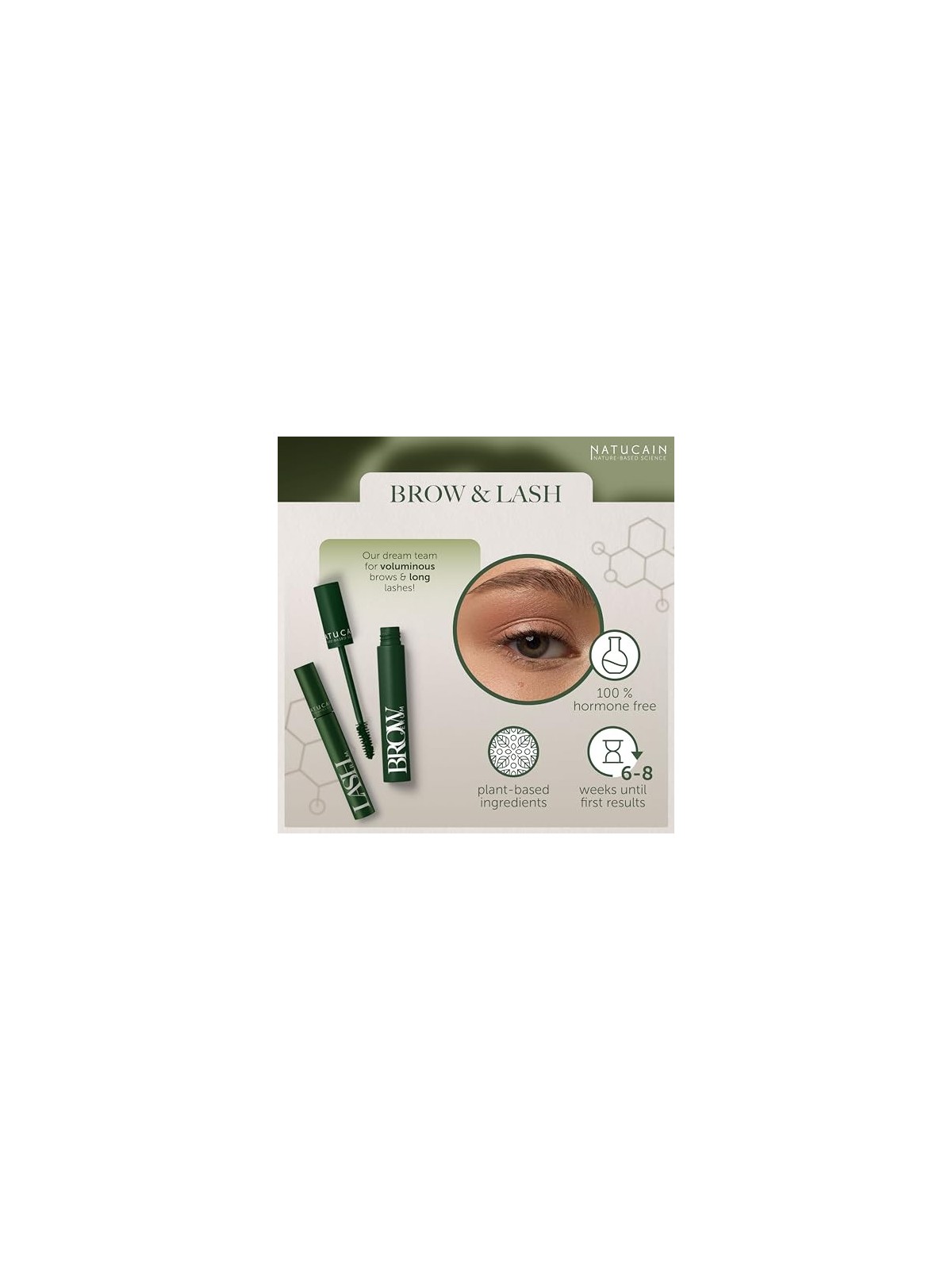 Natucain Lash Serum Siero attivo per la crescita delle ciglia donna 4ml
