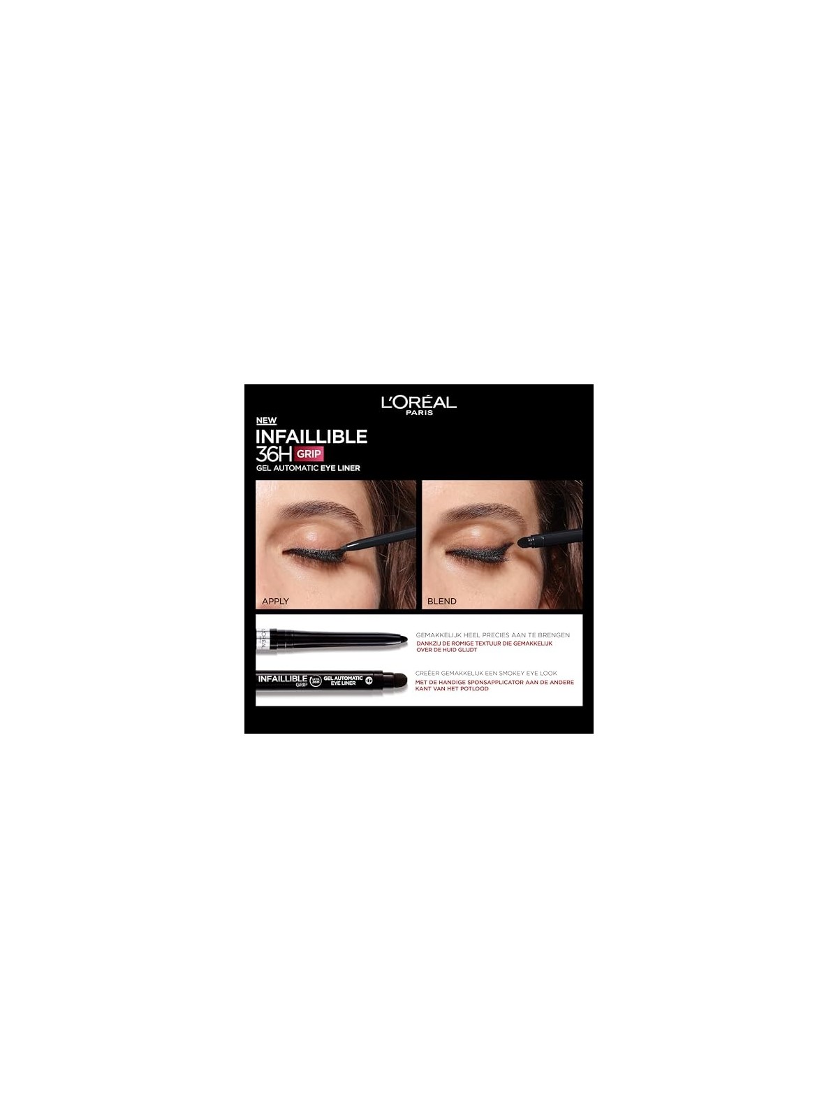 LOrï¿½ï¿½al Eyeliner automatico in gel Infallible Grip 36H 12 g donna 005 Blue Jersey