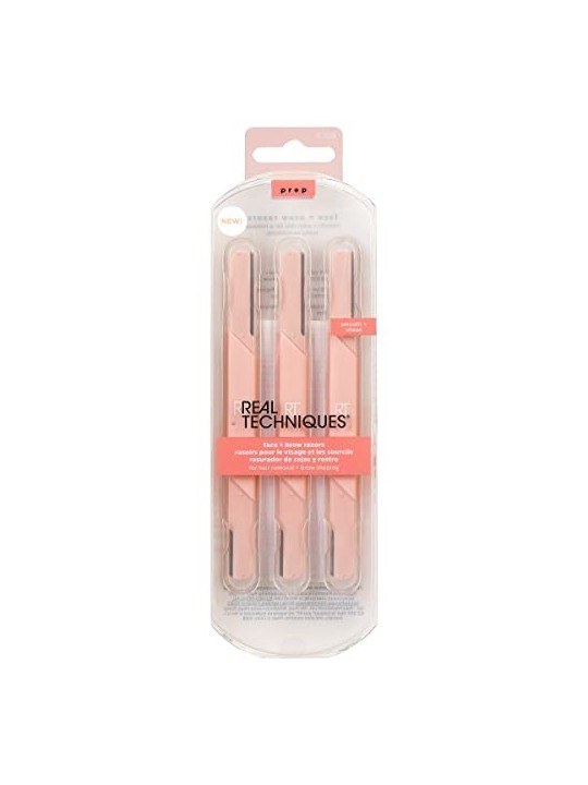 Real Techniques Prep Face  Brow Razors  Rasoi per Sopracciglia e Viso Donna 1 Pezzo