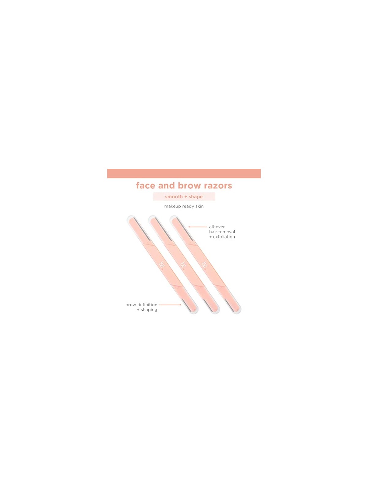 Real Techniques Prep Face  Brow Razors  Rasoi per Sopracciglia e Viso Donna 1 Pezzo