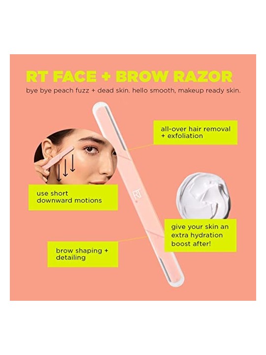 Real Techniques Prep Face  Brow Razors  Rasoi per Sopracciglia e Viso Donna 1 Pezzo