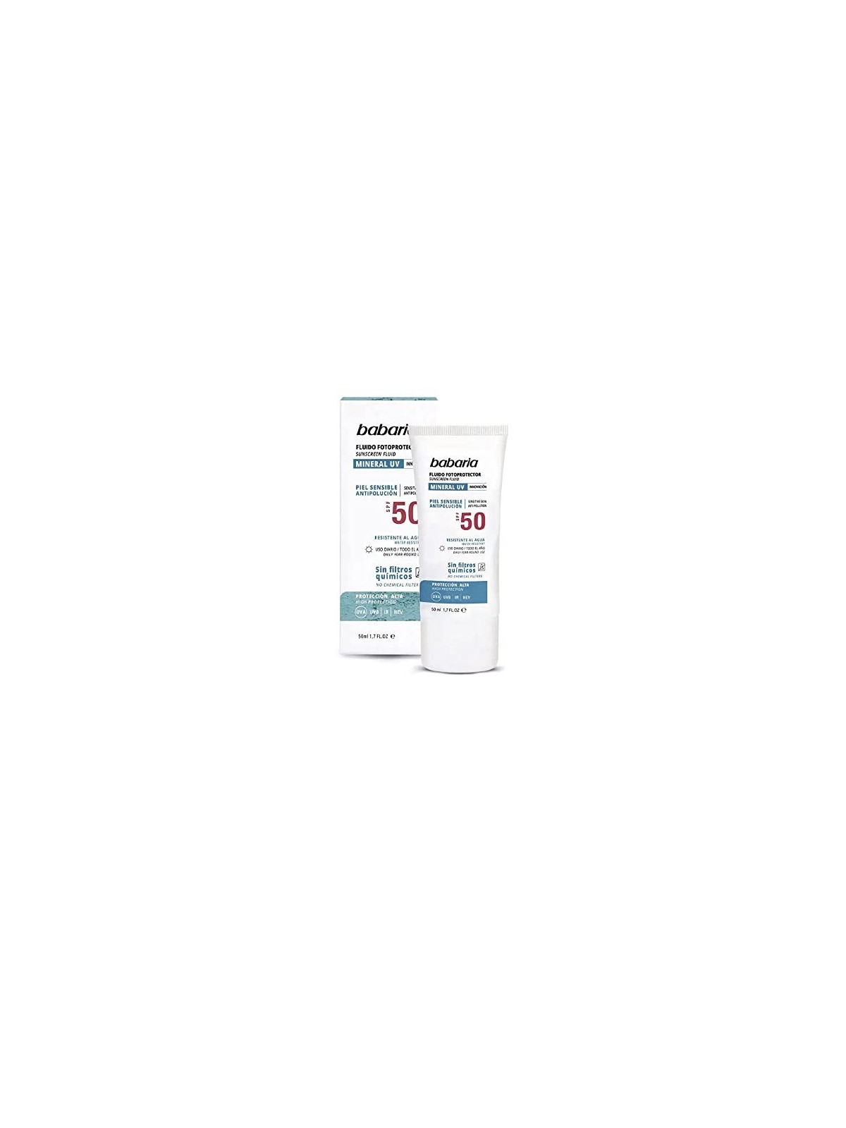 Fluido solare viso SPF50 50ml Babaria