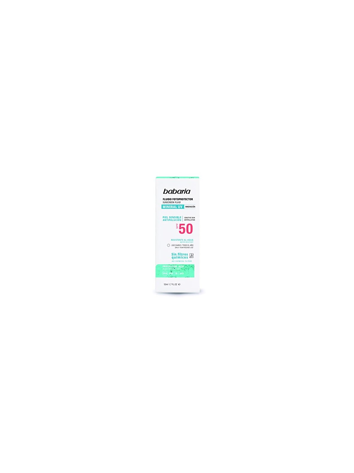 Fluido solare viso SPF50 50ml Babaria