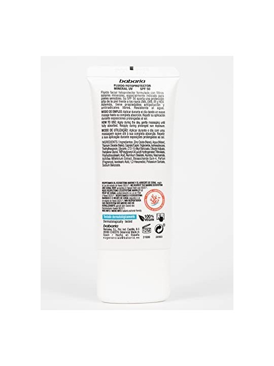 Fluido solare viso SPF50 50ml Babaria