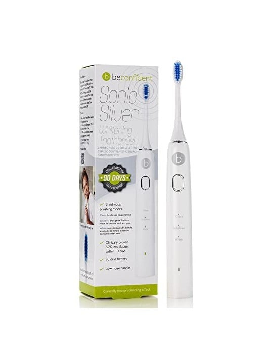Beconfident SONIC SILVER spazzolino elettrico sbiancante biancoargento 1 pz. Unisex