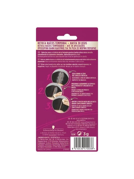 Palette COMPATTO RITOCCO RADICI nero 3 gr unisex