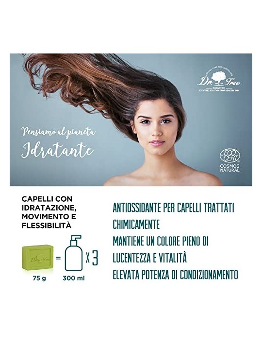 DR TREE Shampoo Solido Idratante 2 in 1 75 gr unisex