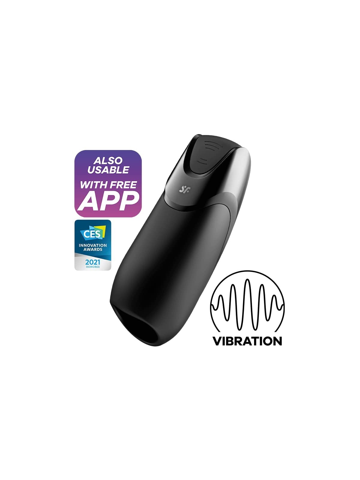 SATISFYER Men Vibration Nero Nero 1un Uomo