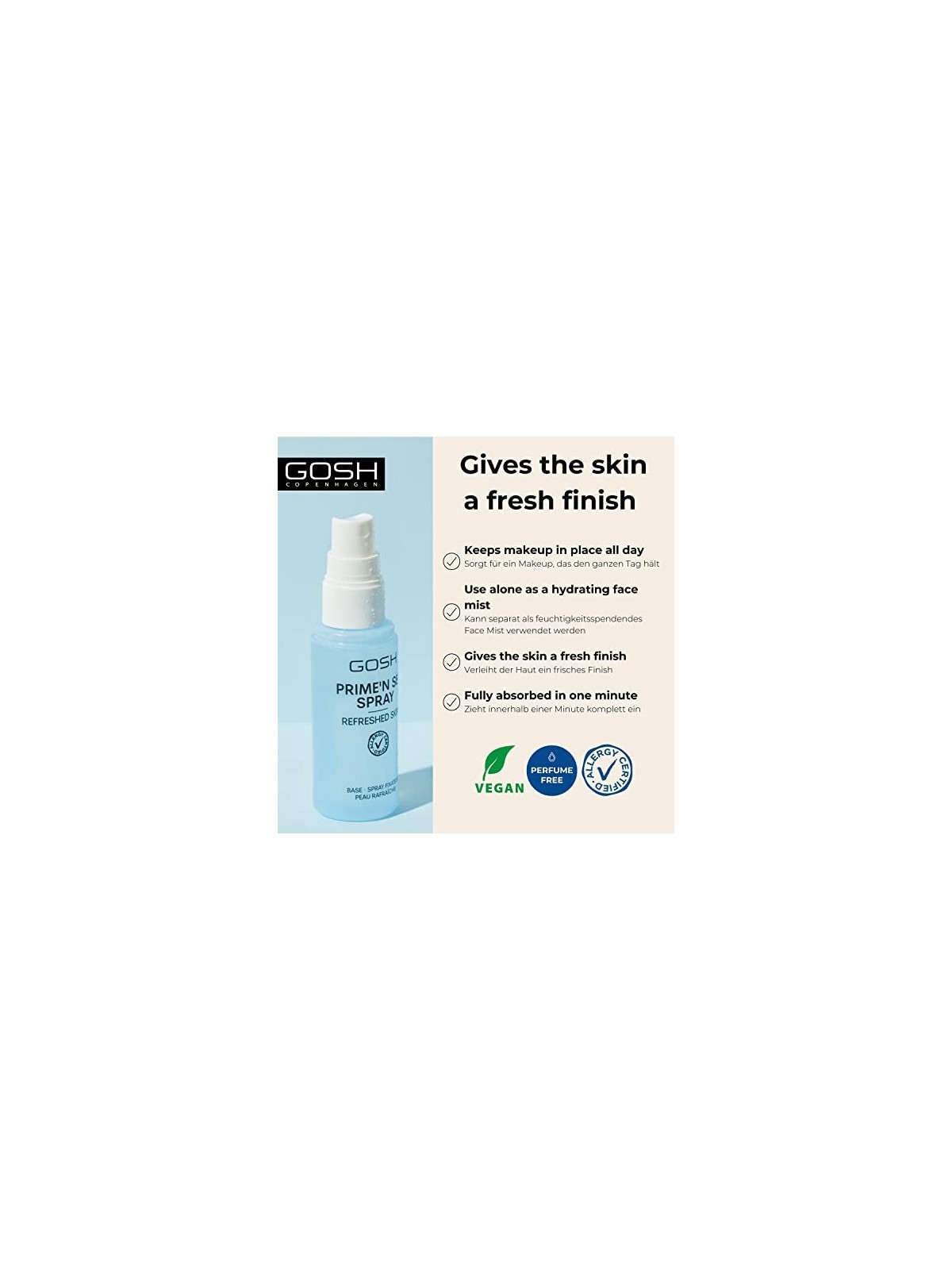 Gosh Prime N Set Spray donna 50ml