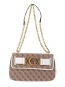 Guess Aviana Borsa a Tracolla in Pelle Sintetica Beige Bianca 25 x 15 x 65 Donna
