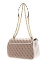 Guess Aviana Borsa a Tracolla in Pelle Sintetica Beige Bianca 25 x 15 x 65 Donna