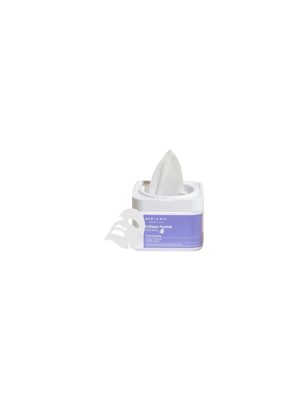 Maschera vitale ai peptidi di collagene 30 pz donna