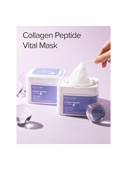 Maschera vitale ai peptidi di collagene 30 pz donna