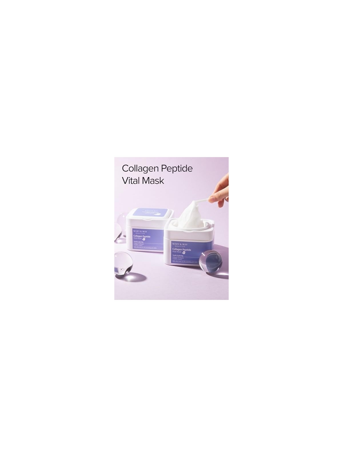 Maschera vitale ai peptidi di collagene 30 pz donna