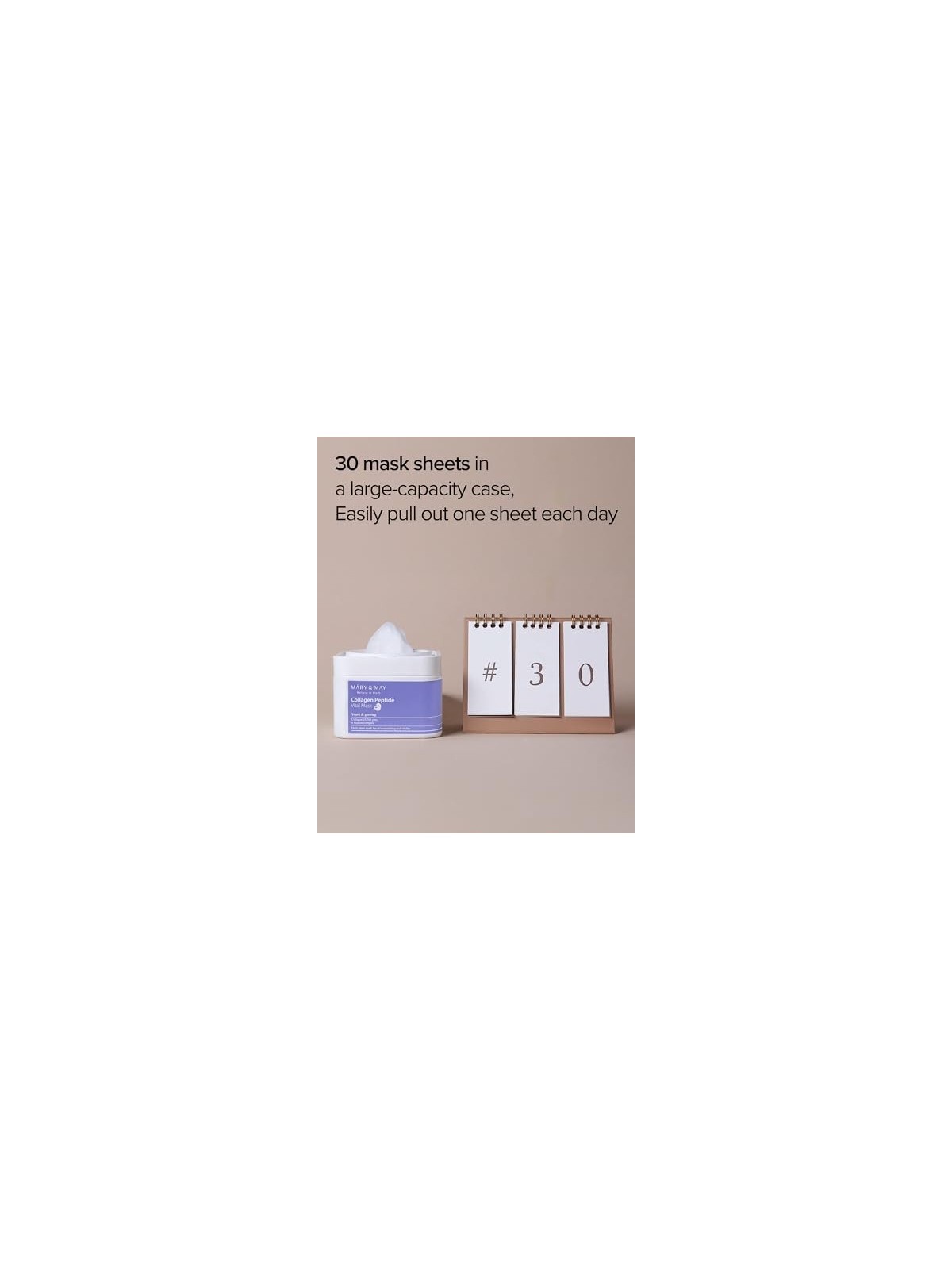 Maschera vitale ai peptidi di collagene 30 pz donna