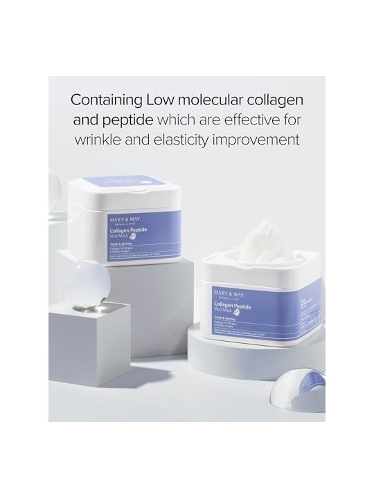 Maschera vitale ai peptidi di collagene 30 pz donna