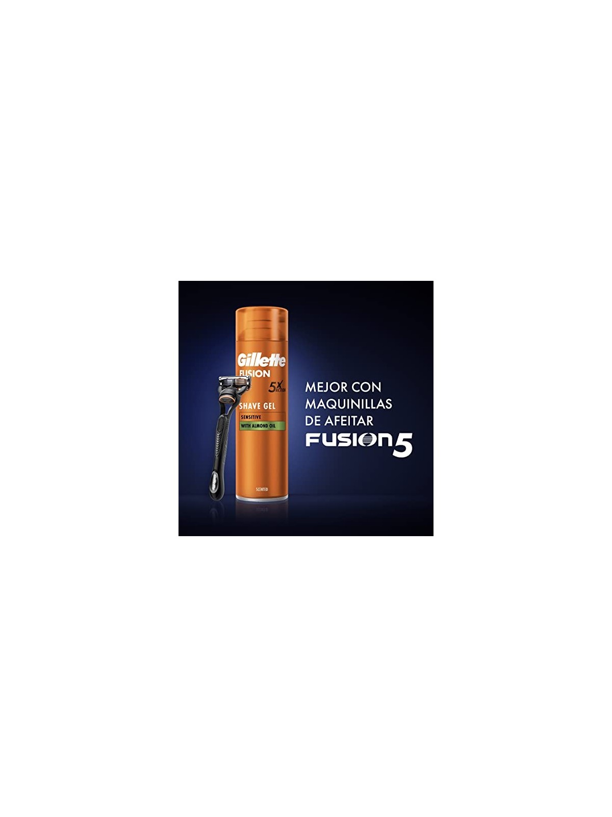 Gillette FUSION Gel da Barba per Pelle Sensibile 200ml Uomo