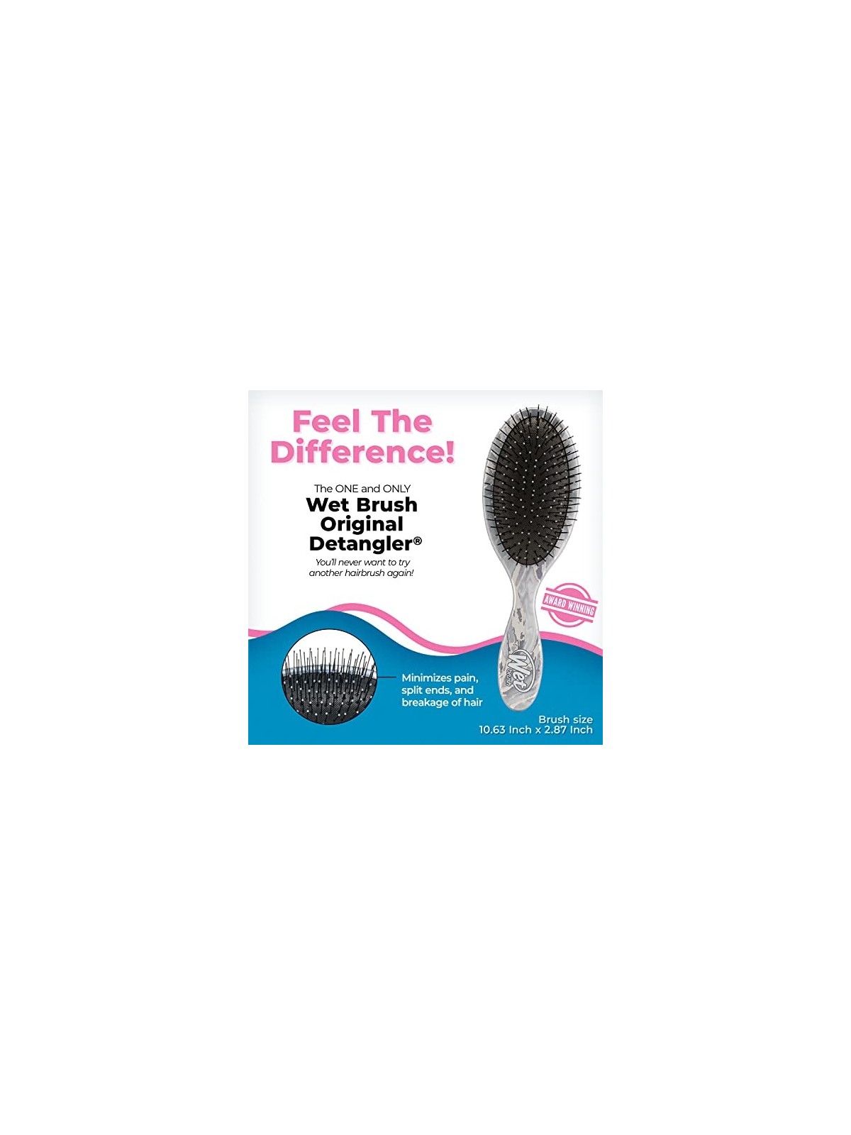 Wet Brush Districante marmo metallizzato argento donna