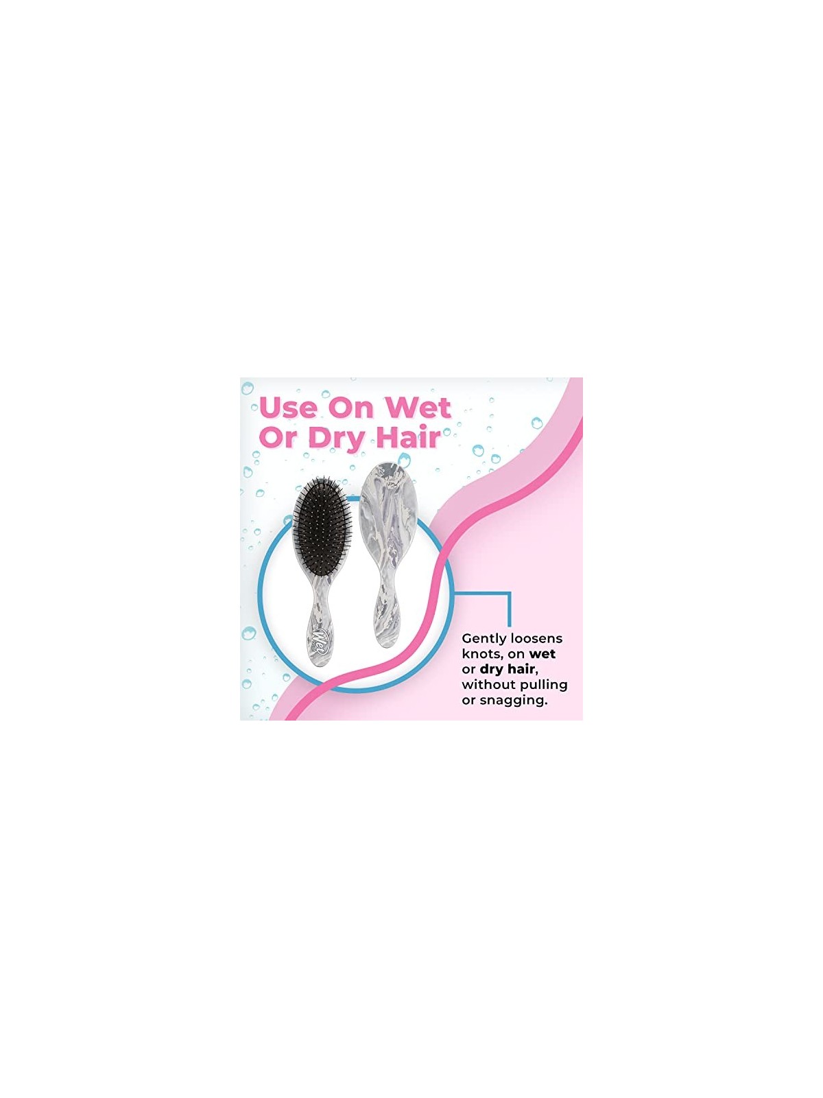 Wet Brush Districante marmo metallizzato argento donna