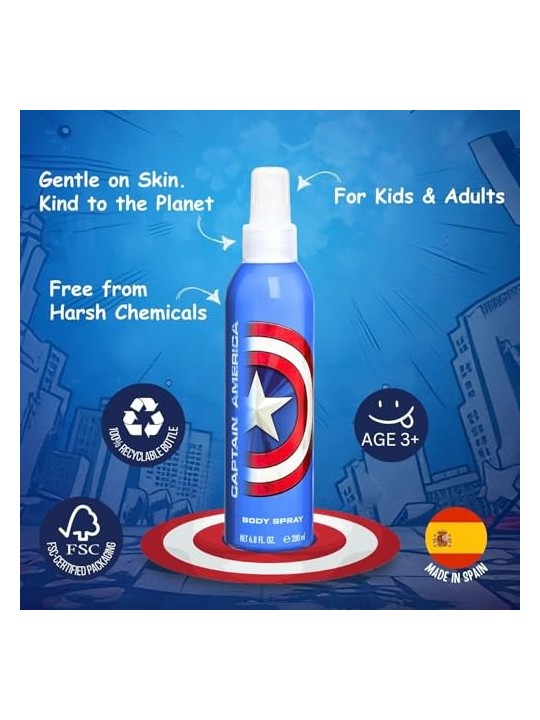 Eau de Toilette Capitan America per Bambini 200ml