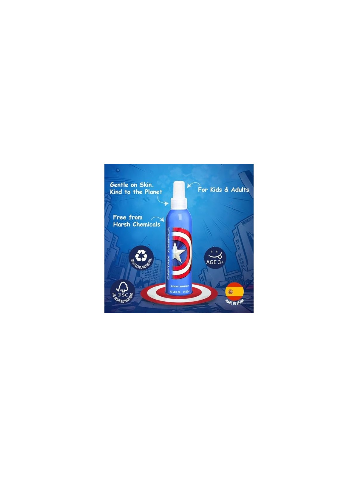 Eau de Toilette Capitan America per Bambini 200ml