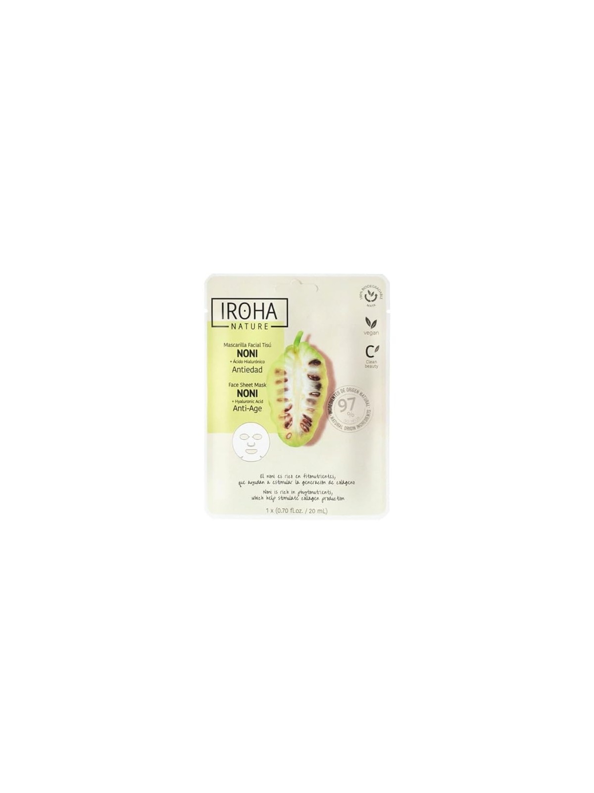 Iroha NATURE MASK noni acido ialuronico 1 unit donna