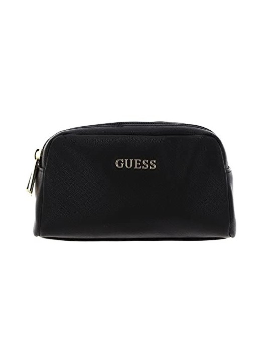 Guess Earlene Black Polyester Bag with Double Zipper