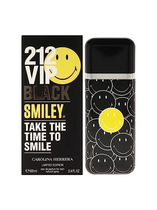 Carolina Herrera 212 VIP Black Smiley eau de parfum uomo 100ml